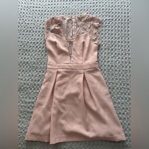 BCBGeneration Blush Lace Overlay